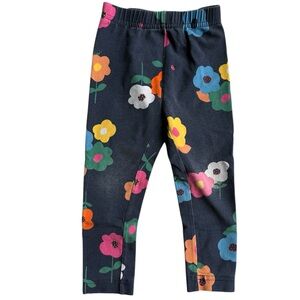 Hanna Andersson Navy Floral Leggings (3T/90)